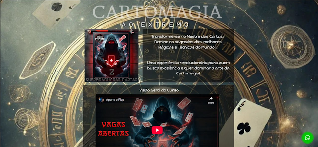Curso de mágica com baralho