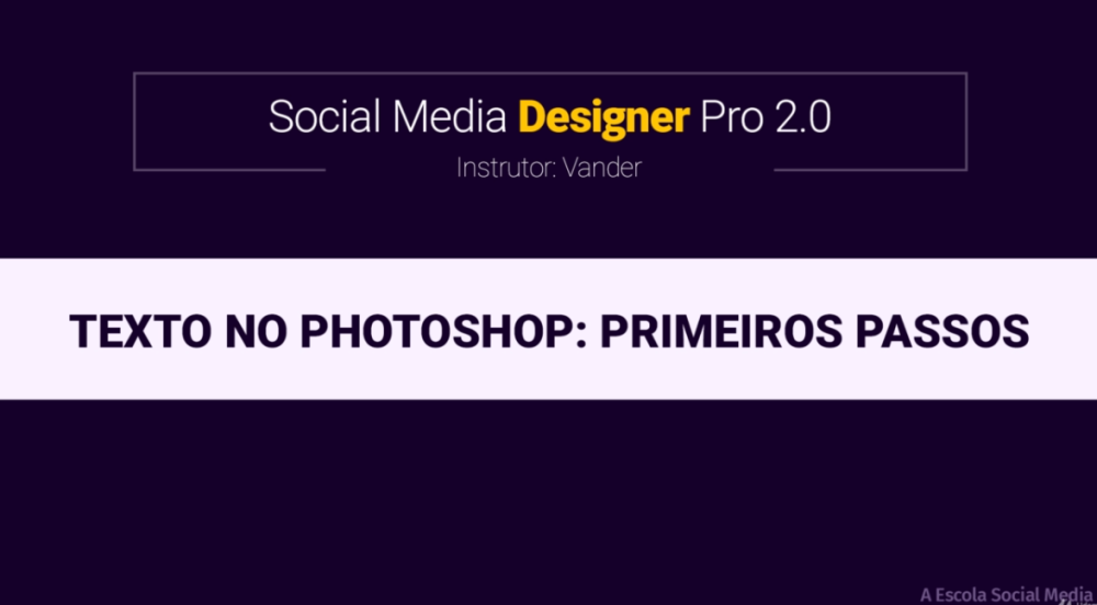 Edição de Texto no Photoshop - Vander Barboza