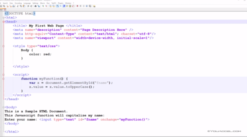 HTML, CSS, e JavaScript - YouAccel Training